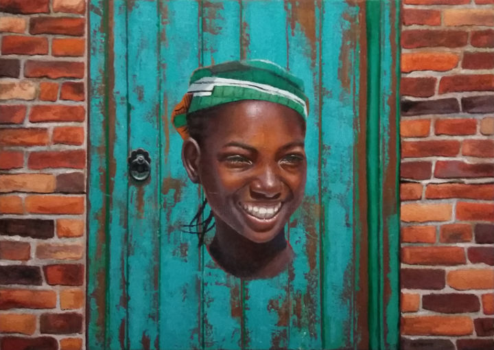 Pintura titulada "Africaine, Street A…" por Laurent Chimento, Obra de arte original, Acrílico