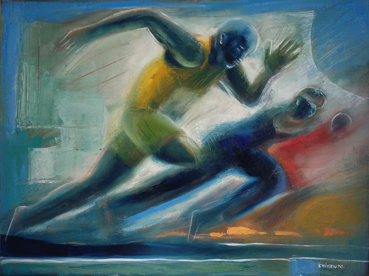 Painting titled "Sprint" by Laurent Chimento, Original Artwork