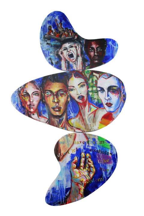 Peinture intitulée "Freedom" par Laurent Nurisso, Œuvre d'art originale, Acrylique