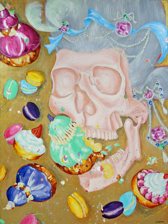 Painting titled ""Let Me Eat Cake"" by Laurent Nurisso, Original Artwork, Acrylic