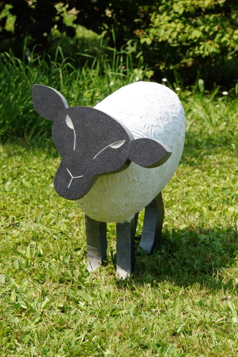 Скульптура под названием "Le mouton" - Laurianne Anselmino, Подлинное произведение искусства, Камень