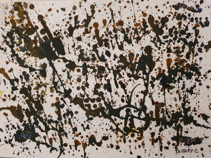 Pittura intitolato "Sable noir" da Laurie Aubéry, Opera d'arte originale, Acrilico