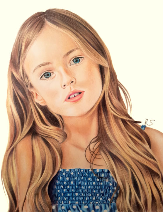 Drawing titled "Kristina Pimenova" by Laurie Sénacq, Original Artwork, Pencil