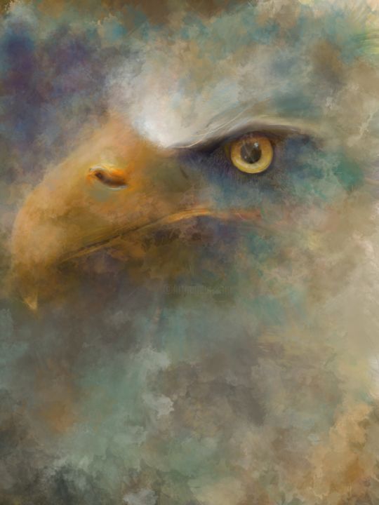 Peinture intitulée "eaglefull.jpg" par Laurinda Behrens, Œuvre d'art originale