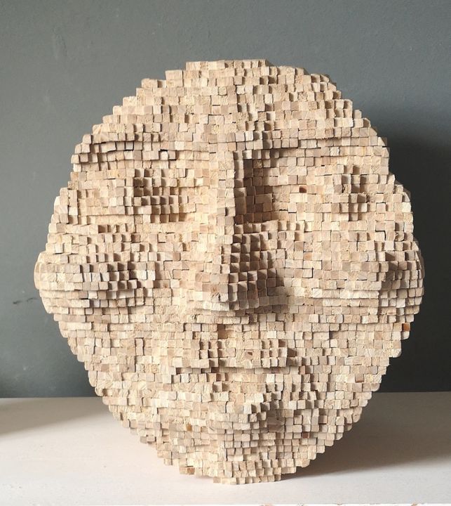 Sculpture titled "Naturel/Artificiel" by Laurine Massez, Original Artwork, Wood