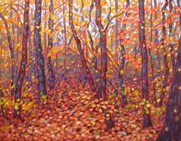 Peinture intitulée "Fall High Park" par Peter Crighton, Œuvre d'art originale