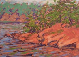 Pintura titulada "French River 5" por Peter Crighton, Obra de arte original