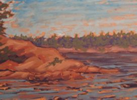 Pintura titulada "French River 6" por Peter Crighton, Obra de arte original