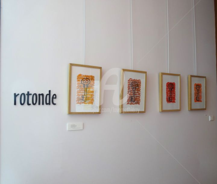 Gravures & estampes intitulée "La Passerelle - Rot…" par Thierry Laverge, Œuvre d'art originale
