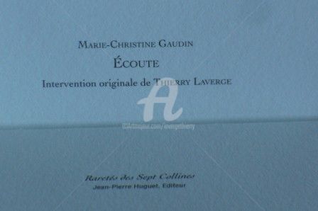 Картина под названием "livre rareté-écoute…" - Thierry Laverge, Подлинное произведение искусства