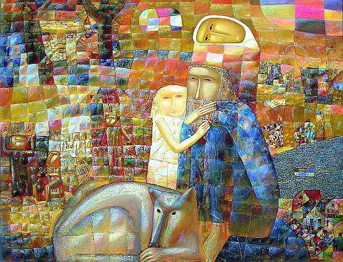 Картина под названием ""Family"" - Uriy Lavrentev, Подлинное произведение искусства