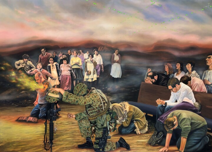 Pittura intitolato "Destino final" da Lawan, Opera d'arte originale, Olio Montato su Telaio per barella in legno