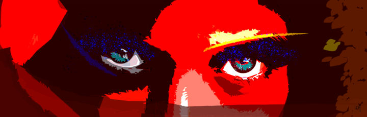 Digital Arts titled "the look" by Lawrence, Original Artwork, Digital Painting