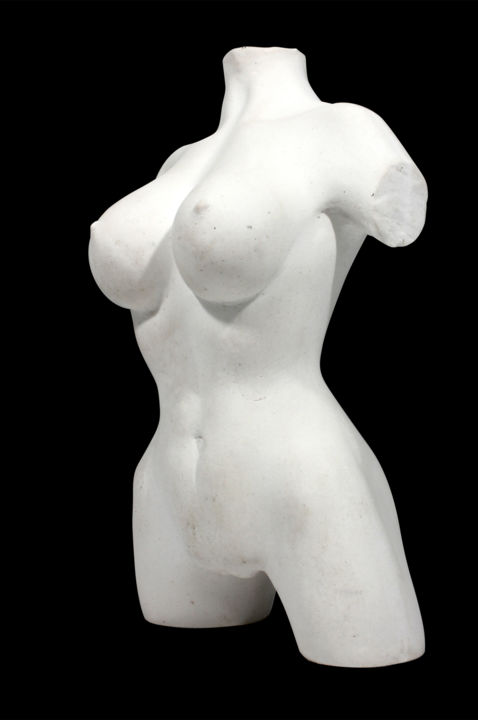 Sculpture intitulée "white bust" par Lawrence, Œuvre d'art originale, Résine