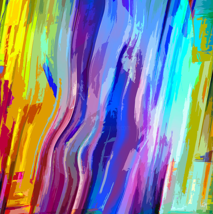 Digital Arts titled "DYNAMIC ABSTRACT PA…" by Lawrence, Original Artwork, Digital Painting