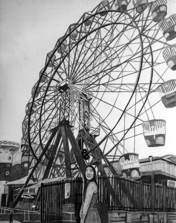 "The Ferris Wheel" başlıklı Resim Layasalt tarafından, Orijinal sanat, Kalem