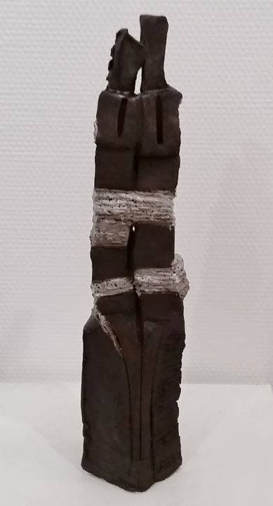 Skulptur mit dem Titel "couple" von Laydev, Original-Kunstwerk, Keramik