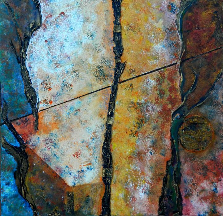 Painting titled "Brain activity in p…" by Sorin Niculae Lazar, Original Art, Acrylic Mounted on Stretcher frame