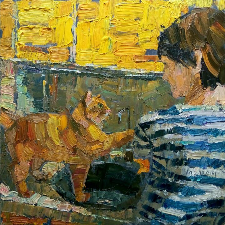 "Sunny kitchen" başlıklı Tablo Valerie Lazareva tarafından, Orijinal sanat, Petrol