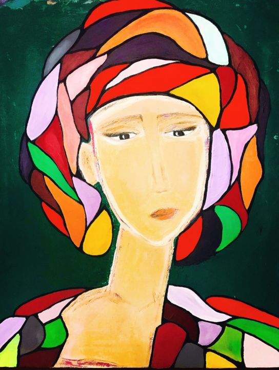 Ζωγραφική με τίτλο "Svetlana" από Abstract B.G., Αυθεντικά έργα τέχνης, Ακρυλικό