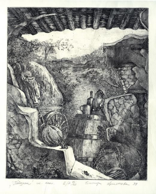 Impressões e gravuras intitulada "Naturemorte With La…" por Murataely, Obras de arte originais