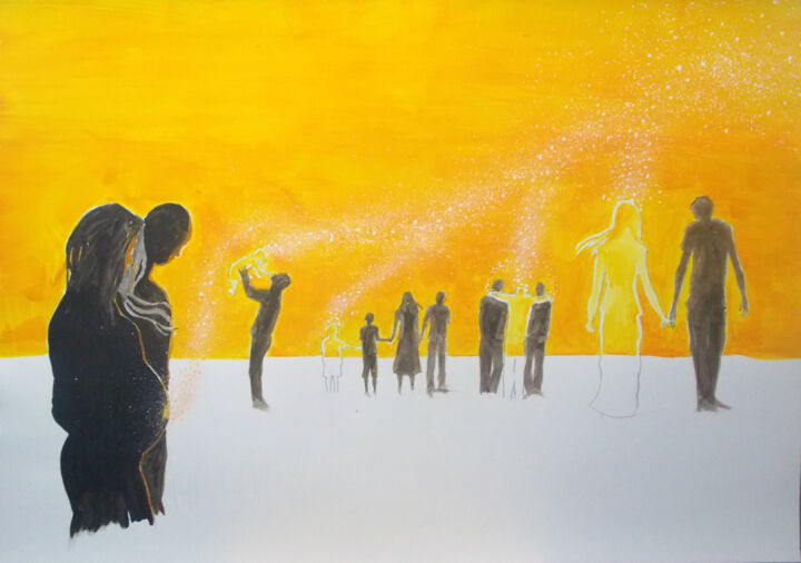 Pintura titulada "THOSE WHO LEFT EARLY" por Lazaro Hurtado, Obra de arte original, Acrílico
