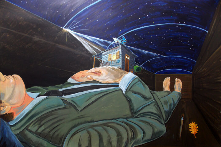 Картина под названием "TO TAKE THE SKY AND…" - Lazaro Hurtado, Подлинное произведение искусства, Акрил