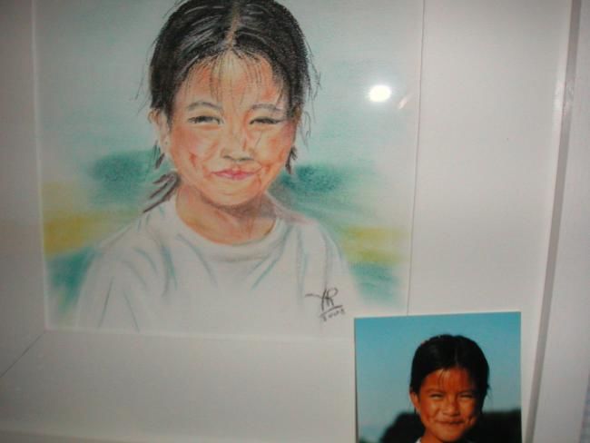 Peinture intitulée "kim" par Koki, Œuvre d'art originale