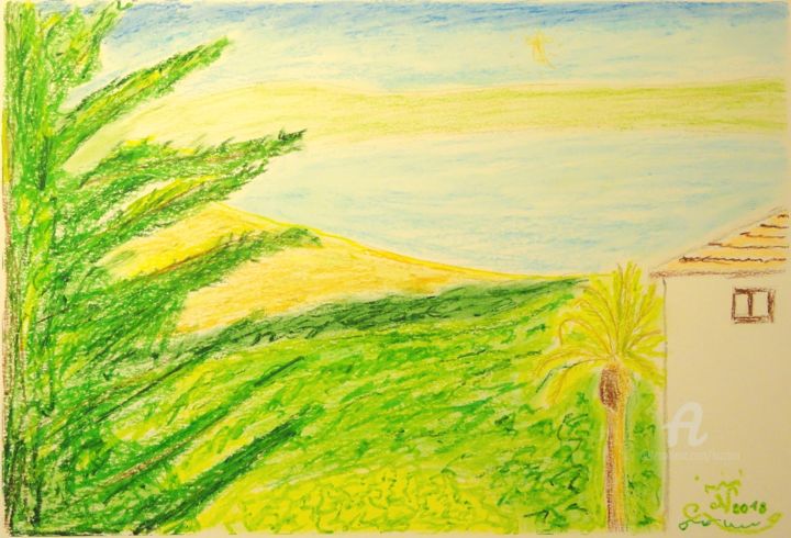 Drawing titled "Vastità" by Aurelio Nicolazzo, Original Artwork, Pastel