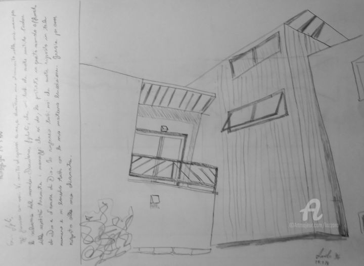 Drawing titled "Disegno 1994" by Aurelio Nicolazzo, Original Artwork, Pencil