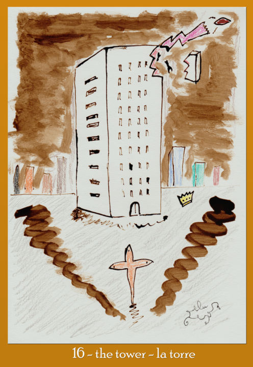 「16 - the tower - la…」というタイトルのデジタルアーツ Aurelio Nicolazzoによって, オリジナルのアートワーク