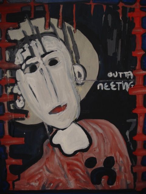 Peinture intitulée "OUTTA MEETING" par Lb2006         (Do You Like It ? ), Œuvre d'art originale, Huile