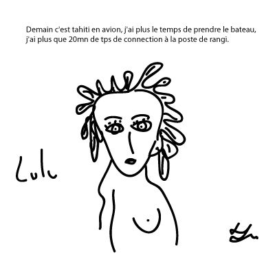 Pintura intitulada "LULU in TAHITI 2012" por Lb2006         (Do You Like It ? ), Obras de arte originais, Óleo