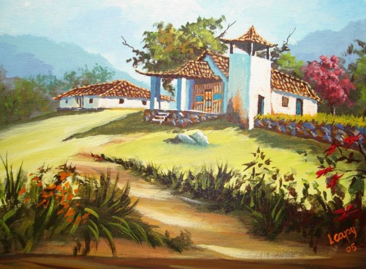 Pintura intitulada "Chapel of Antonio S…" por Capy, Obras de arte originais