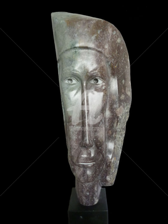 Sculpture titled "le Gardien" by Michel Cartier, Original Artwork, Stone