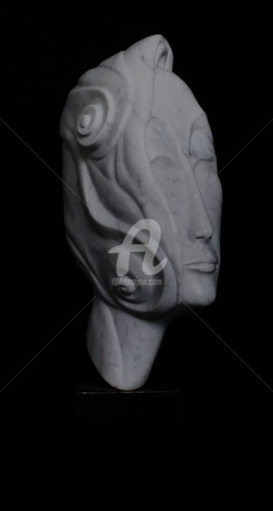Sculpture intitulée "evolution N°11" par Michel Cartier, Œuvre d'art originale, Pierre