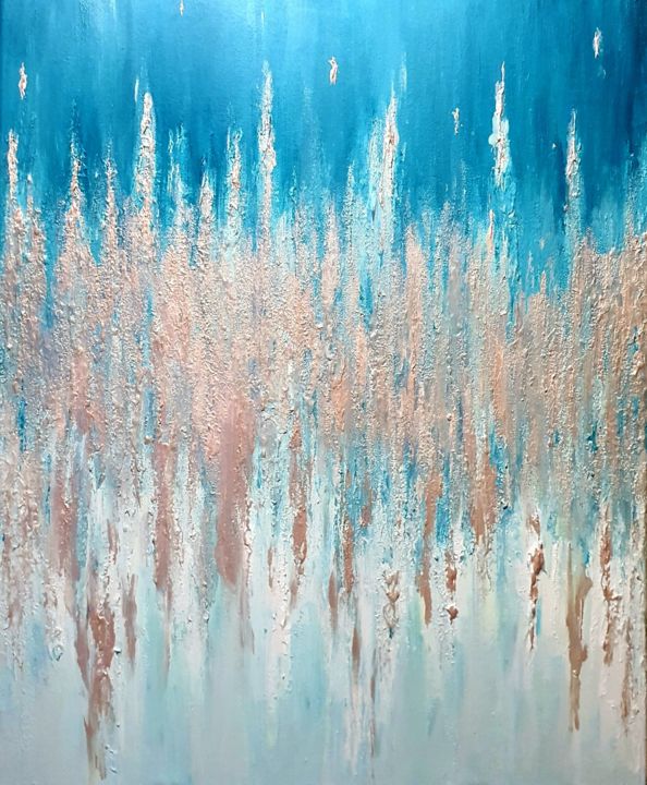 Painting titled "Heartbeat II" by Avie K (Artlckfcrmny), Original Art, Acrylic