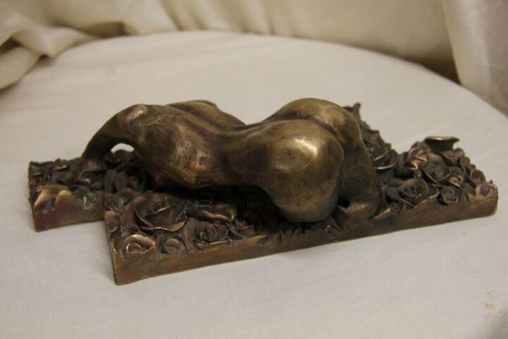Sculpture intitulée ""ROSES"" par Le Cann, Œuvre d'art originale, Bronze