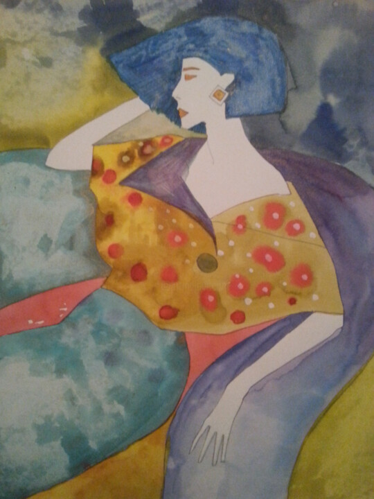 Painting titled "Sonia" by Le Chi Ton That, Original Artwork, Ink