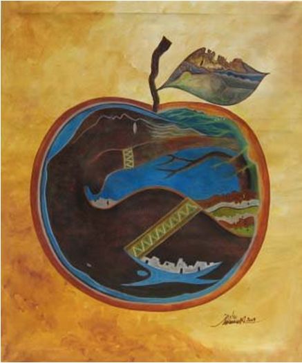 Peinture intitulée "petra.png" par Mohamed Faouzi Maaouia, Œuvre d'art originale