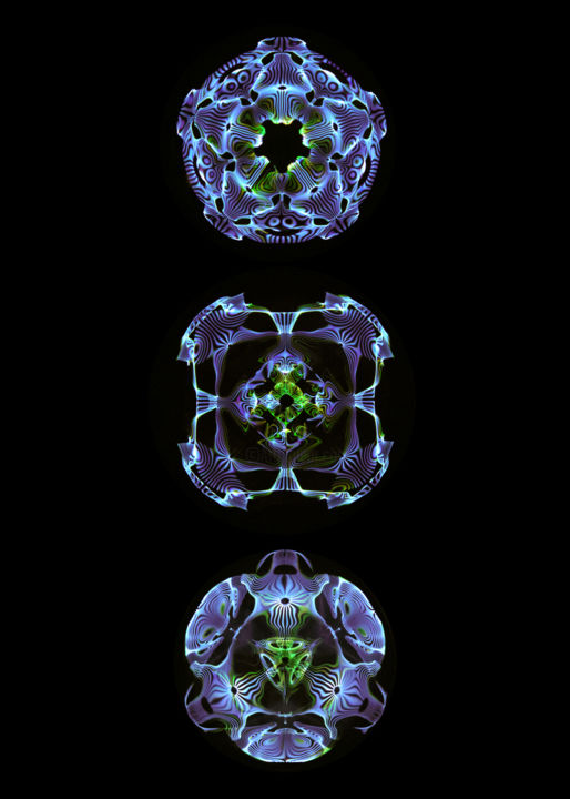 Fotografía titulada "Study Of Cymatics" por Luke Sound Walker, Obra de arte original, Light Painting