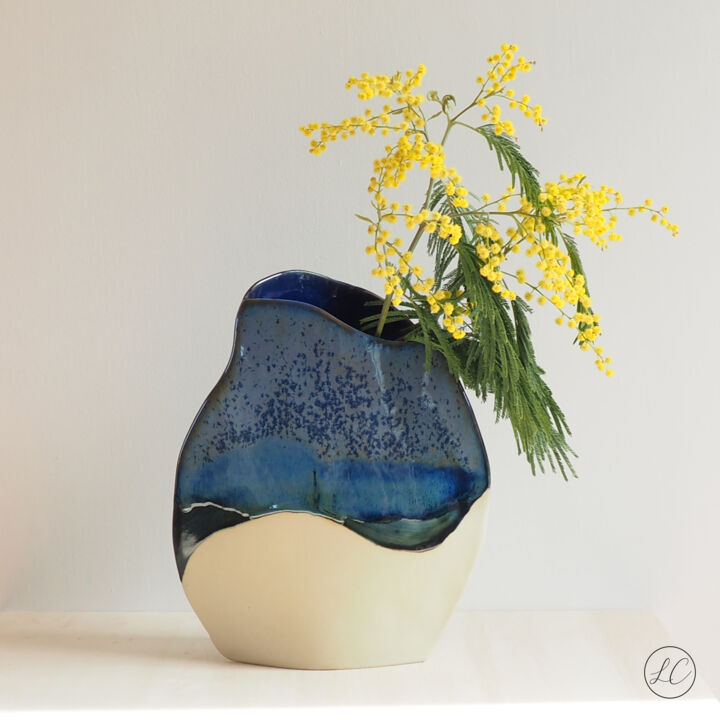 Diseño titulada "Vase Ciel Etoilé" por Léa Croison, Obra de arte original, Accesorios