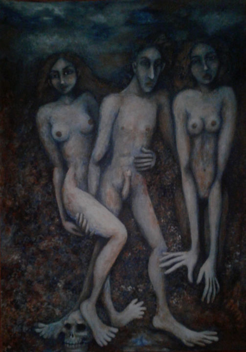 Painting titled "#nous3" by Leonor Loevi, Original Artwork