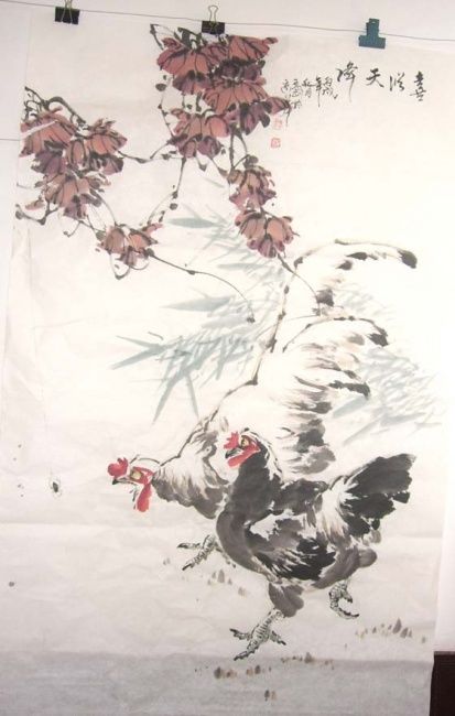 Painting titled "喜从天降" by Lea Lee, Original Artwork, Oil