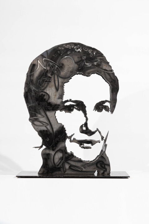 Sculpture titled "Simone Veil" by Lea Poncharal, Original Artwork, Stainless Steel