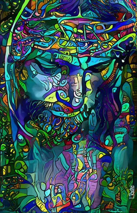 Pittura intitolato "La foi 2022 - Mix m…" da L.Roche, Opera d'arte originale, Acrilico