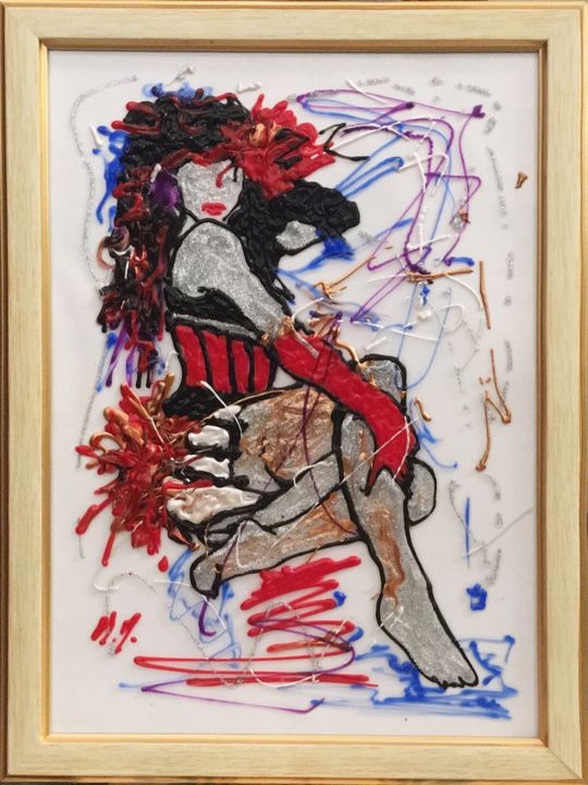Painting titled "burlesque.jpeg" by Lead In Art, Original Artwork, Other