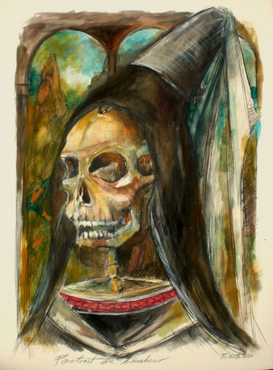 Dibujo titulada "La danse macabre- p…" por Alexander Leal Cid, Obra de arte original, Otro