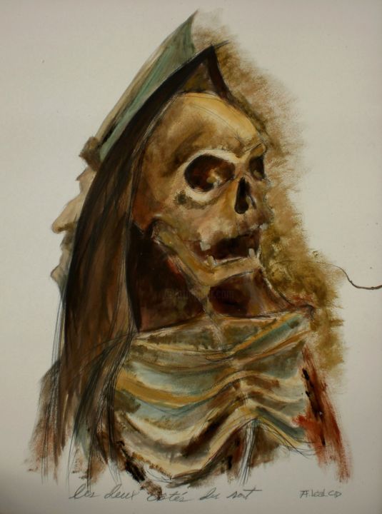 Painting titled "La danse macabre- l…" by Alexander Leal Cid, Original Artwork, Other