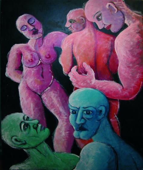 Painting titled "Dispute" by Ileana Haber, Original Artwork